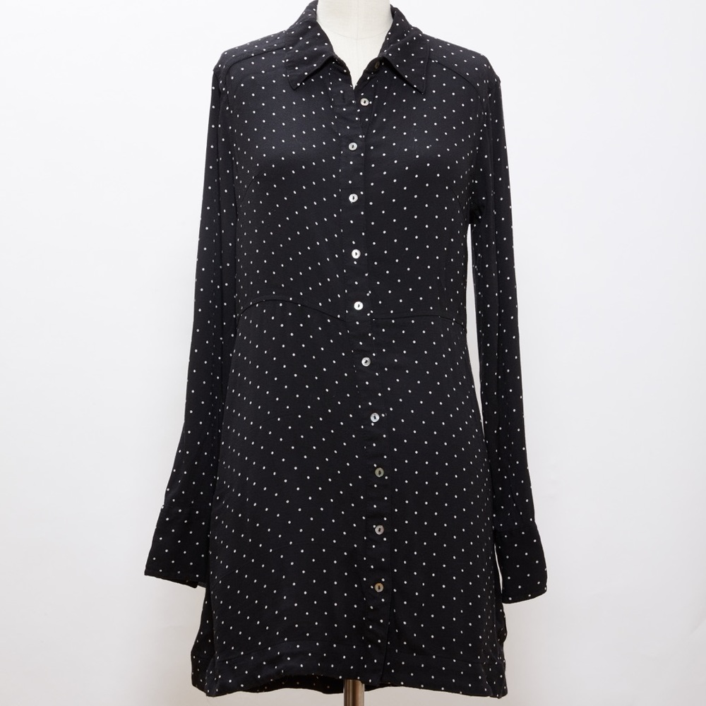 Free People black and white polka dot mini dress